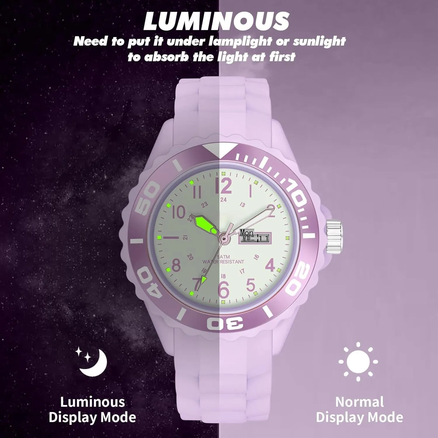 Mujer, Waterproof Easy to Read Watch with Second Hand Military Time Ladies Simple Nurse Nursing Date Analog Quartz for Swimming White Watches for drain satisfactory quarry acknowledge Women Reloj para 