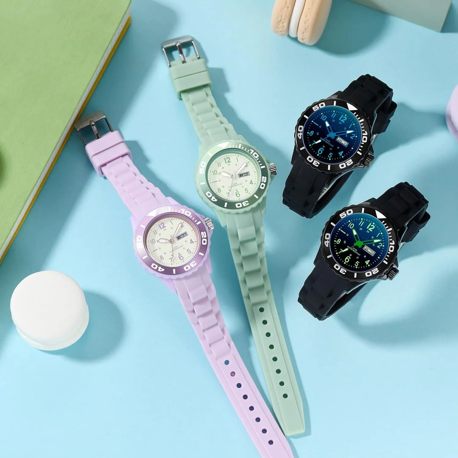 Mujer, Waterproof Easy to Read Watch with Second Hand Military Time Ladies Simple Nurse Nursing Date Analog Quartz for Swimming White Watches for drain satisfactory quarry acknowledge Women Reloj para 