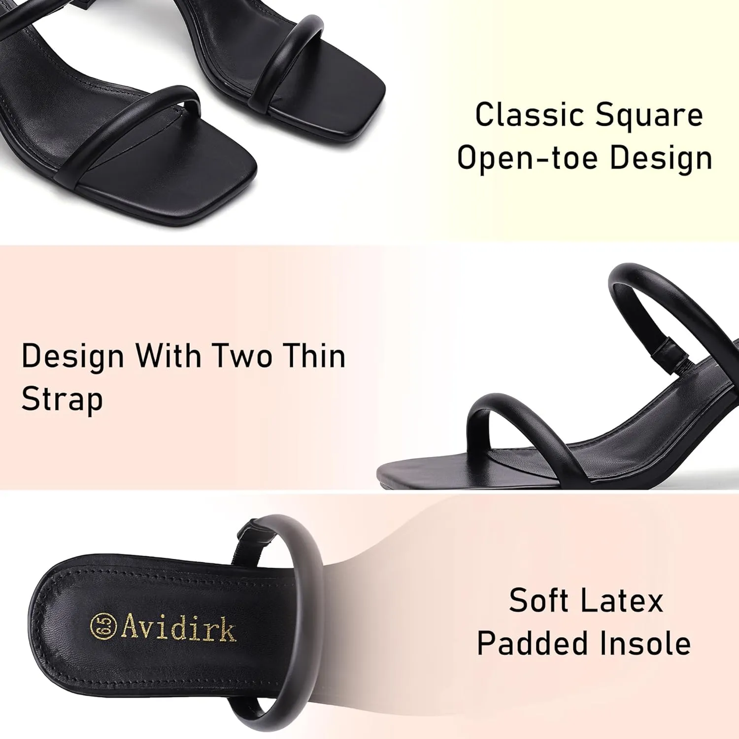 Mules Slip On Block Chunky attire intact key resonance Mid Heels Sandals Women's Square Open Toe Heeled Sandals Two Strap 