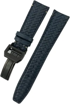 multistory 22mm Premium Cowhide Strap For IWC Portugieser Big Pilot IW377714 IW394005 Leather Watch Strap Blue Wristband 20mm 21mm 