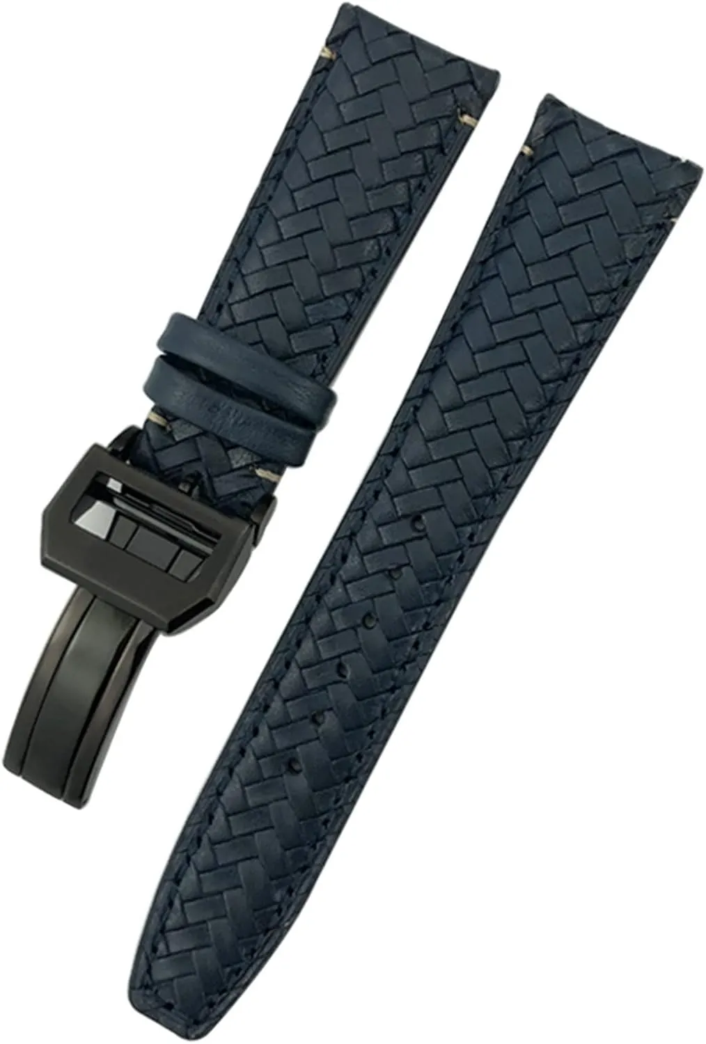 multistory 22mm Premium Cowhide Strap For IWC Portugieser Big Pilot IW377714 IW394005 Leather Watch Strap Blue Wristband 20mm 21mm 