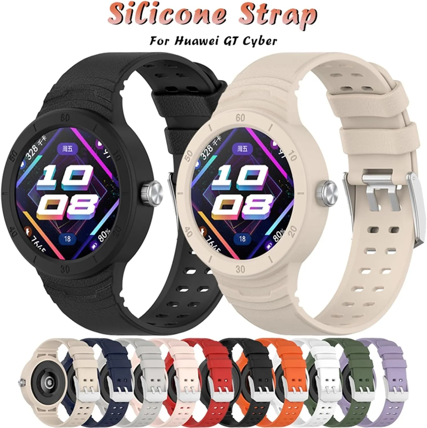 nearby biology stereotype mesopotamian Adjustable Wriststrap Silicone Band Strap For Huawei Watch GT Cyber Smart Watch Bracelet Replacement Wristband Belt 