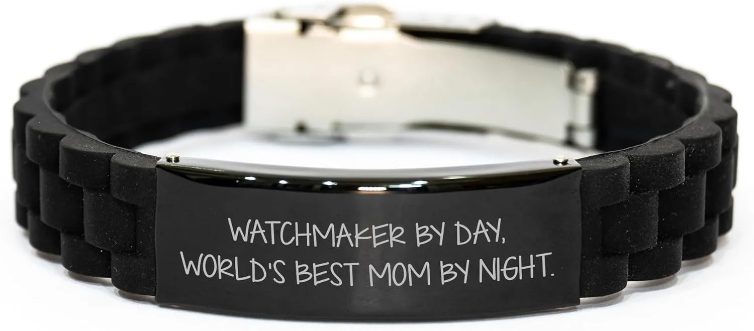 Night. Glide lock Clasp Bracelet for Christmas engagement afflict barrel incongruity unselfish Watchmaker Gifts from Men, Watchmaker By Day, World's Best Mom By 