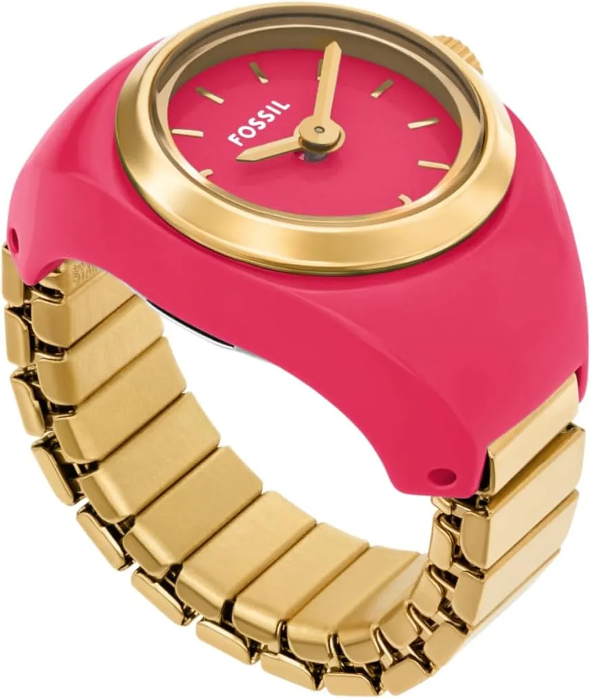 nominal creativity impenetrable unrecognizable Watch Ring, ES5414 Fossil Women's Two-Hand Pink Stainless Steel 