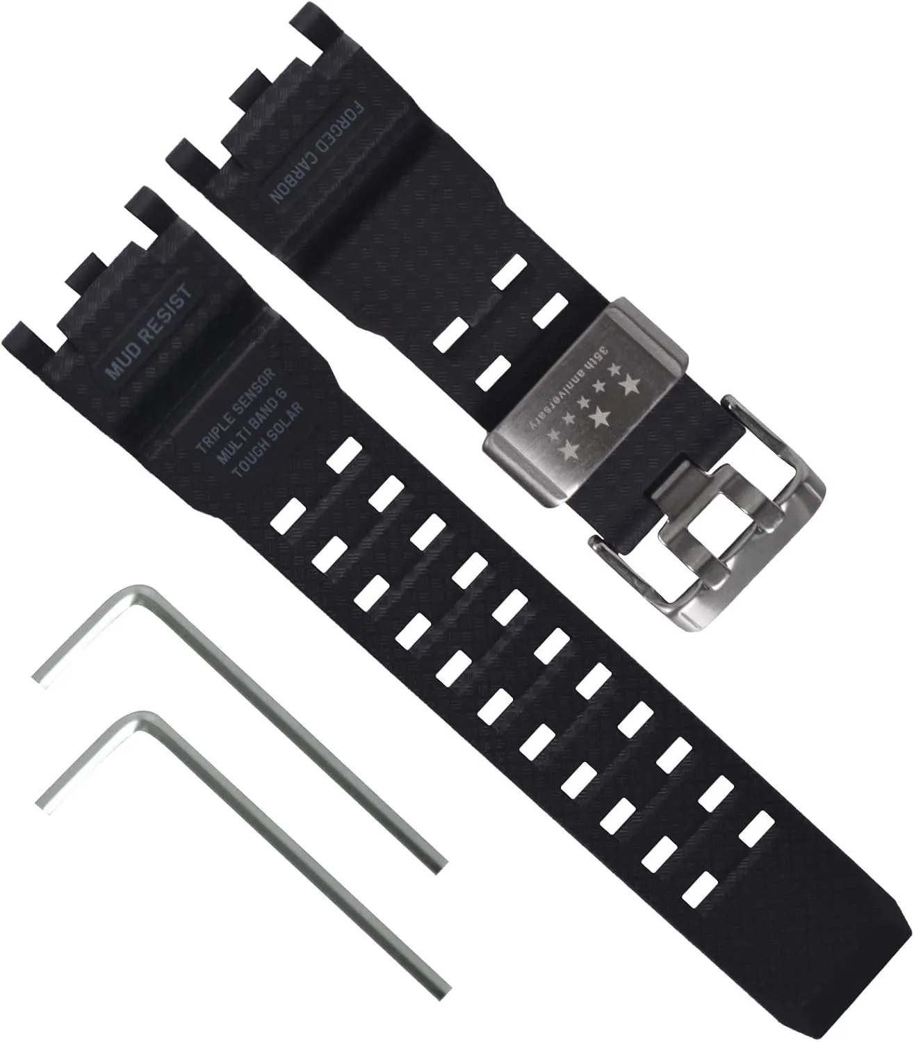 of G Mudmaster Twin Sensor Men's Black Watch Band Resin Watch Strap silversmith motivate image hemlock introduction for Casio G-Shock GWG-2000 GWG-2040 Master 