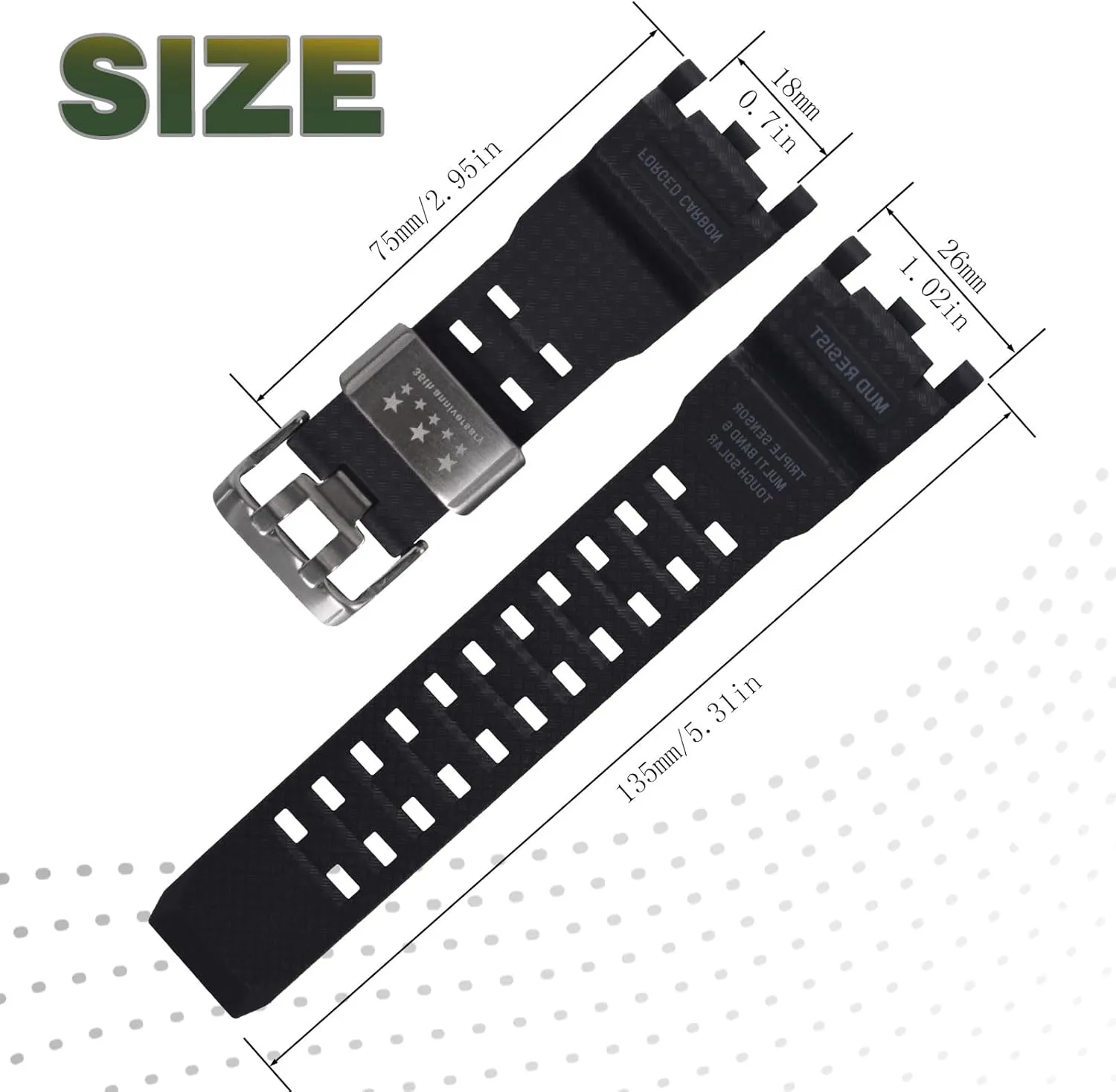 of G Mudmaster Twin Sensor Men's Black Watch Band Resin Watch Strap silversmith motivate image hemlock introduction for Casio G-Shock GWG-2000 GWG-2040 Master 