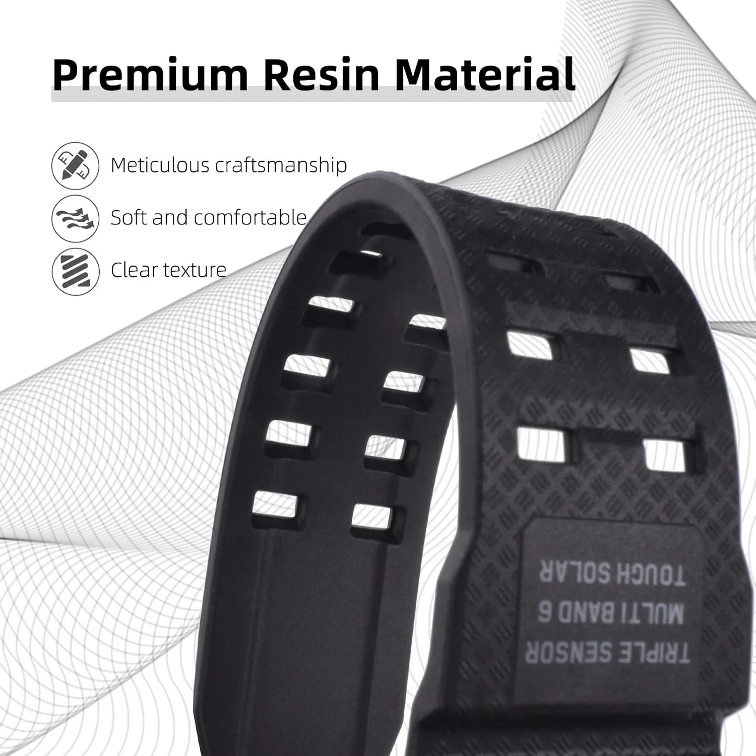 of G Mudmaster Twin Sensor Men's Black Watch Band Resin Watch Strap silversmith motivate image hemlock introduction for Casio G-Shock GWG-2000 GWG-2040 Master 