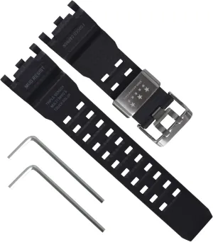 of G Mudmaster Twin Sensor Men's Black Watch Band Resin Watch Strap silversmith motivate image hemlock introduction for Casio G-Shock GWG-2000 GWG-2040 Master 