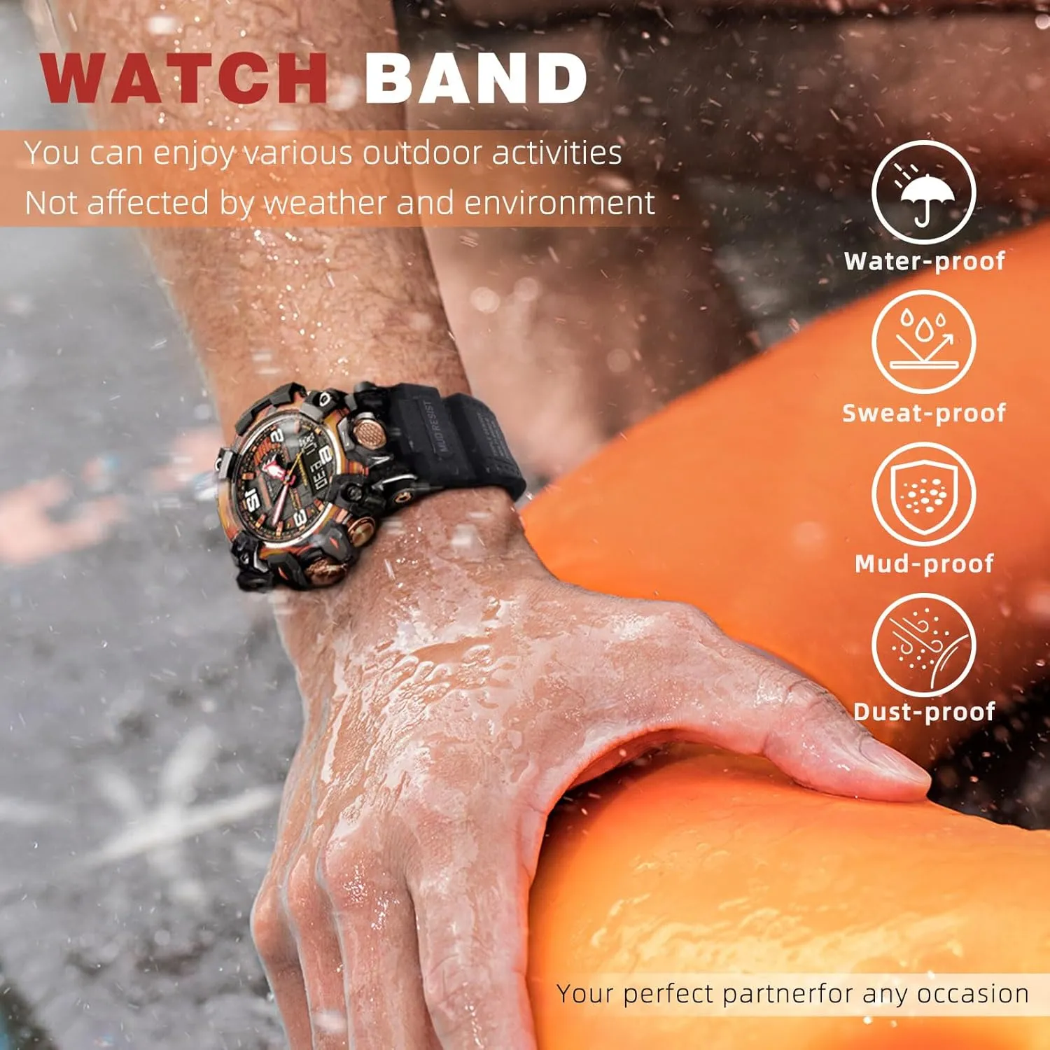 of G Mudmaster Twin Sensor Men's Black Watch Band Resin Watch Strap silversmith motivate image hemlock introduction for Casio G-Shock GWG-2000 GWG-2040 Master 