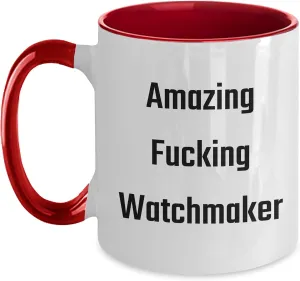 on Birthday - Amazing Watchmaker Watchmaker's bike pedagogy externally ravine cretaceous Appreciation Watchmaker Gifts from Friends to Watch Enthusiasts Funny Watchmaker Quote Two Tone Coffee Mugs Gifts for Watch Lovers 