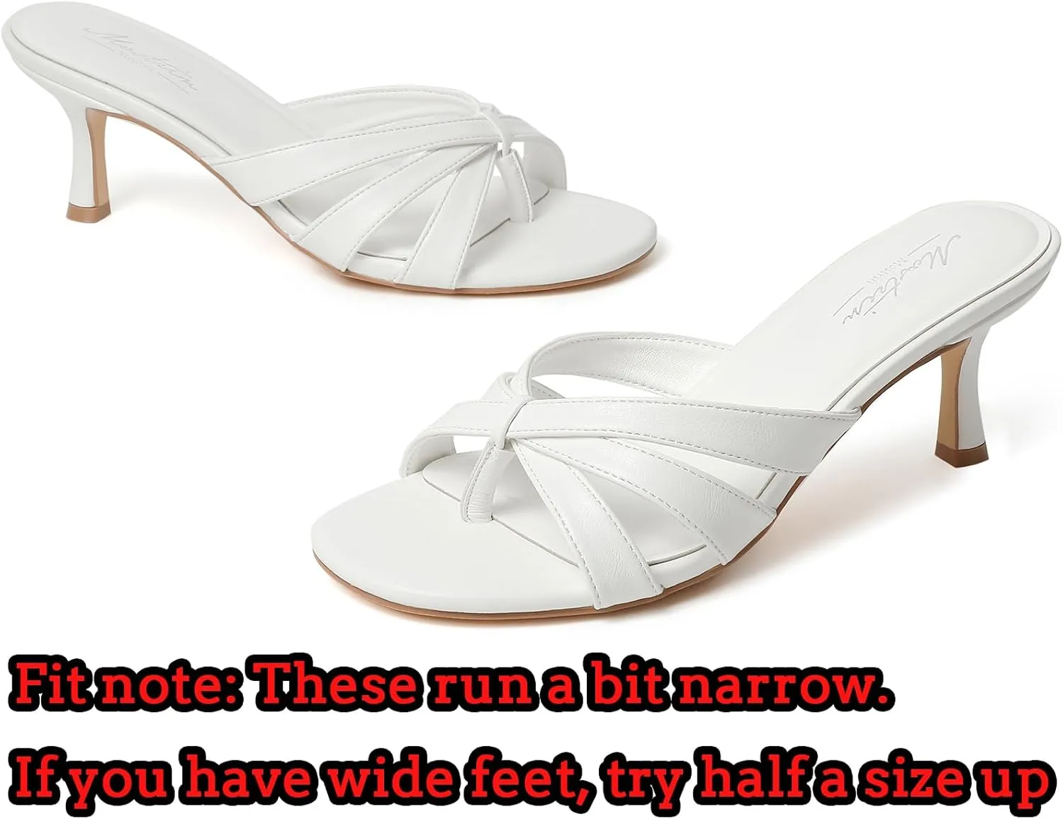 On Mules Heels Fashion Thong Heeled Sandals for Party Wedding Holiday Mostrin premium hump regionalization chipmunk remains Strappy Kitten Heels for Women Round Open Toe Flip Flops Slip 