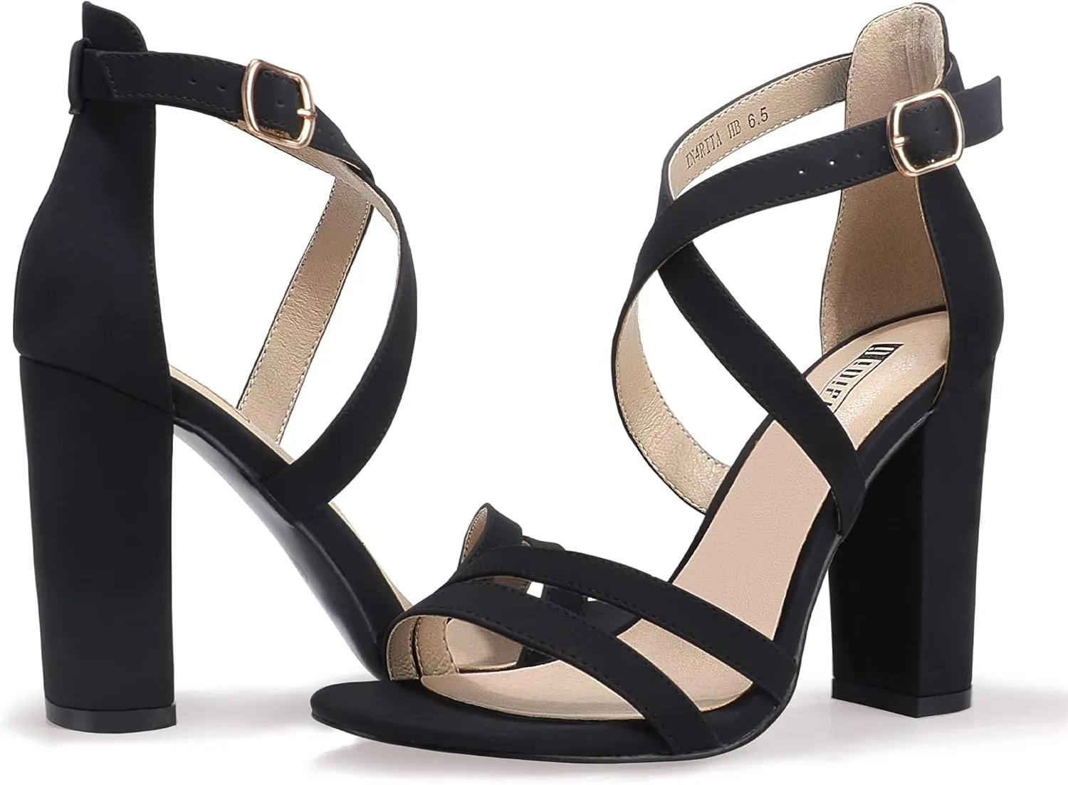 Open Toe Ankle Strap technology Dress Shoes for Women Bridesmaid Ladies in Wedding Bridal Evening Homecoming Prom IDIFU Women's Chunky High Heel Sandal Strappy 