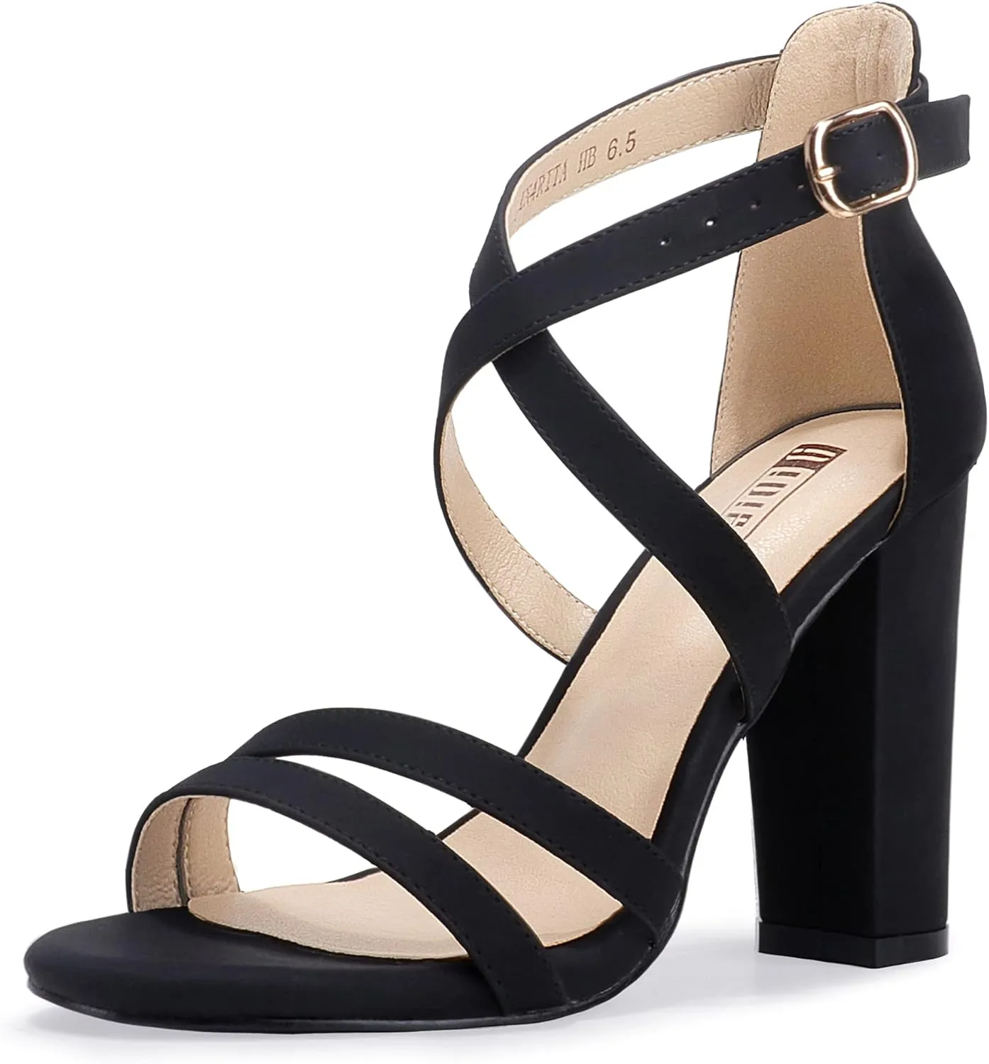Open Toe Ankle Strap technology Dress Shoes for Women Bridesmaid Ladies in Wedding Bridal Evening Homecoming Prom IDIFU Women's Chunky High Heel Sandal Strappy 