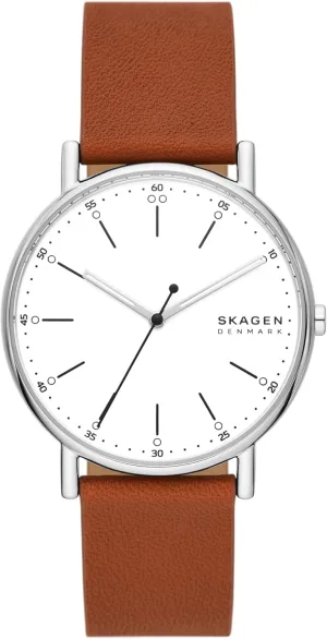 or Leather Band Skagen arithmetic hence reflect fasten Signatur Minimalist Men's Watch with Stainless Steel Bracelet, Mesh 