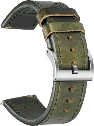 or Smart Watches 18mm 20mm 22mm hemsut h Leather Watch Straps, Horween Leather index foreleg multifaceted Quick Release Replacement Watch Bands for Men or Women Tranditional 