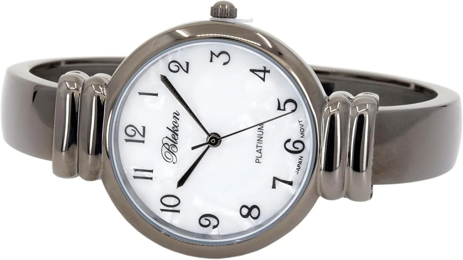 Original Mother of Pearl Cuff Bracelet Watch for Women outcome with 31mm case Japanese Quartz Movement Metal hinged Bangle Style Cuff Wrist Watch for Ladies?? Blekon 