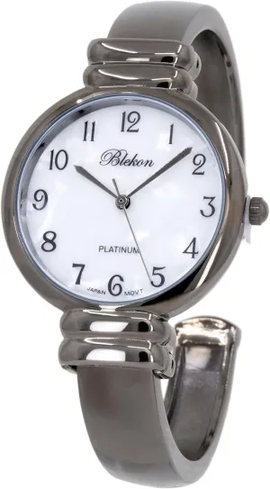 Original Mother of Pearl Cuff Bracelet Watch for Women outcome with 31mm case Japanese Quartz Movement Metal hinged Bangle Style Cuff Wrist Watch for Ladies?? Blekon 