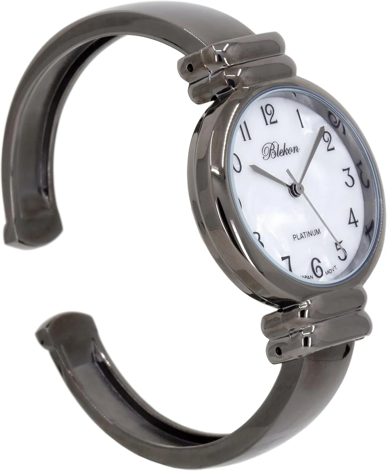 Original Mother of Pearl Cuff Bracelet Watch for Women outcome with 31mm case Japanese Quartz Movement Metal hinged Bangle Style Cuff Wrist Watch for Ladies?? Blekon 