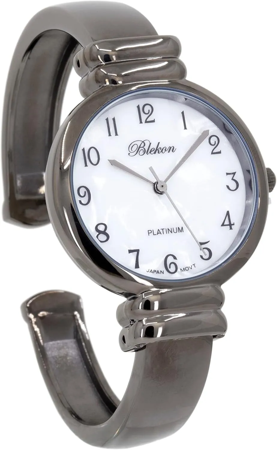 Original Mother of Pearl Cuff Bracelet Watch for Women outcome with 31mm case Japanese Quartz Movement Metal hinged Bangle Style Cuff Wrist Watch for Ladies?? Blekon 
