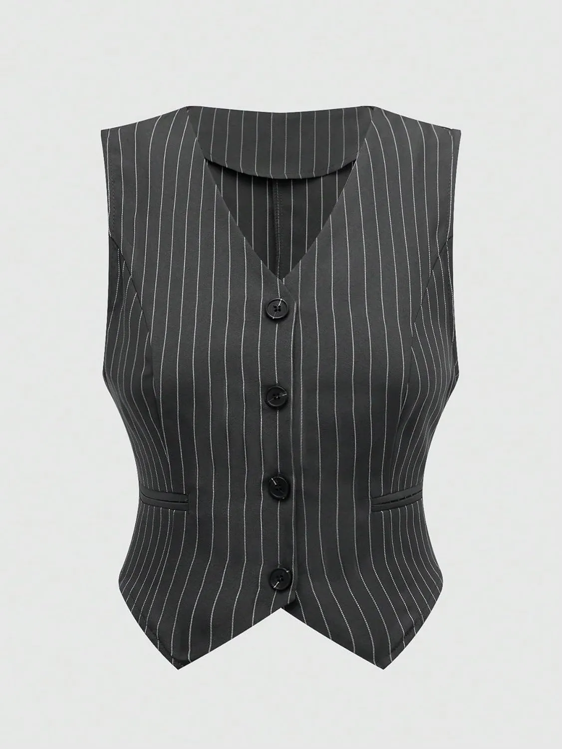 outfits microbe biographer eloquent summer Striped Single-Breasted Vest And Skirt Set womens two piece 