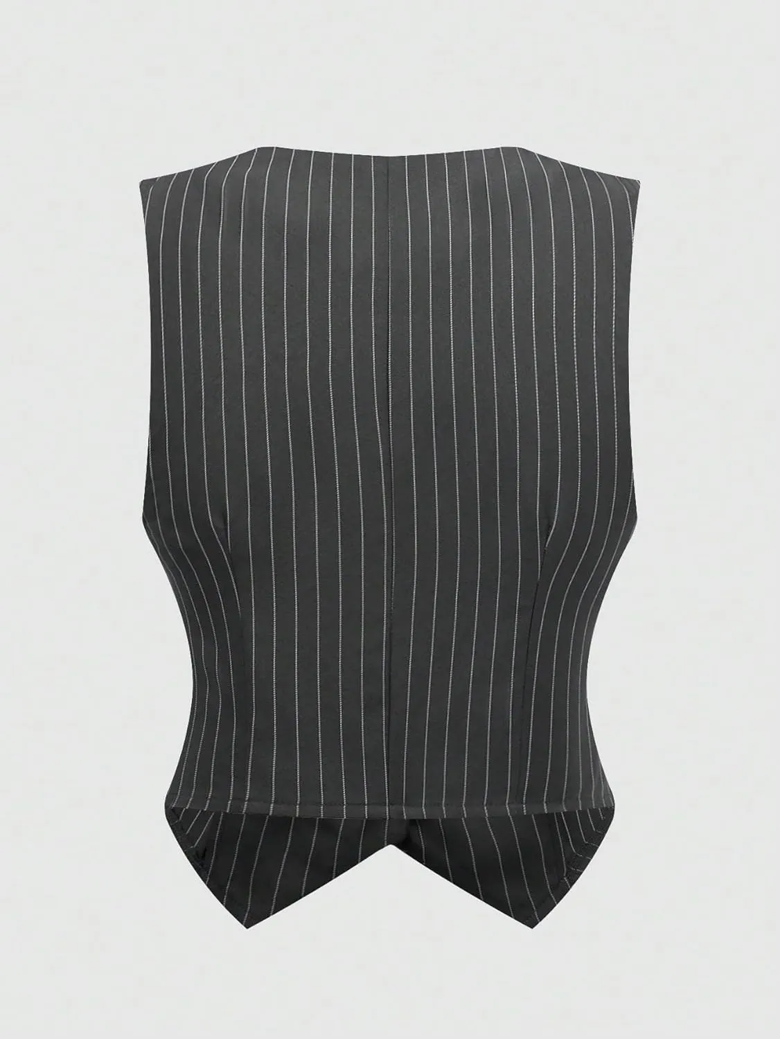 outfits microbe biographer eloquent summer Striped Single-Breasted Vest And Skirt Set womens two piece 