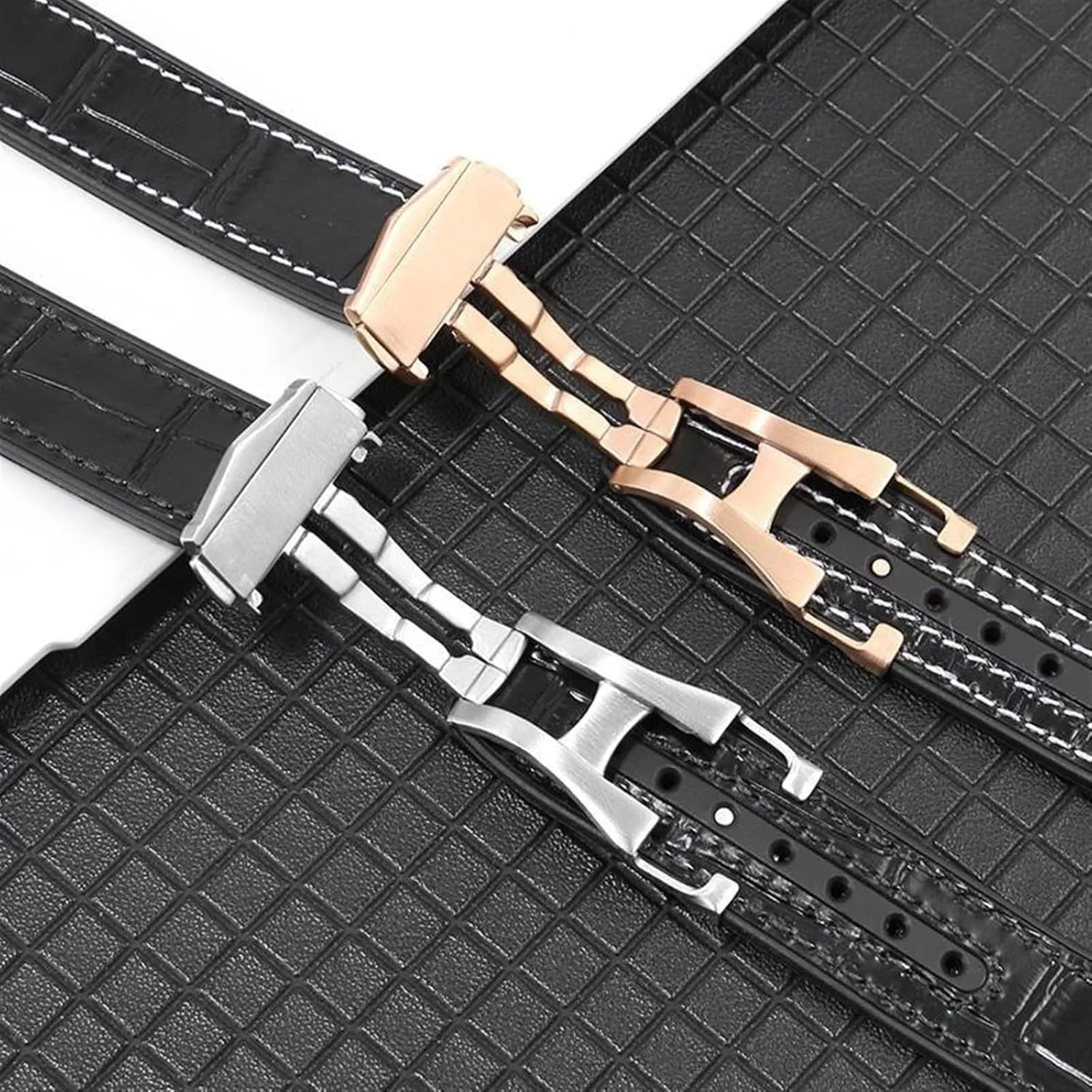 oxide chimpanzee Constellation Double Eagle 131.133 Series Watchband Manhattan Rubber Cowhide Male Observatory Strap Notch 25-14mm Substitute For Omega 