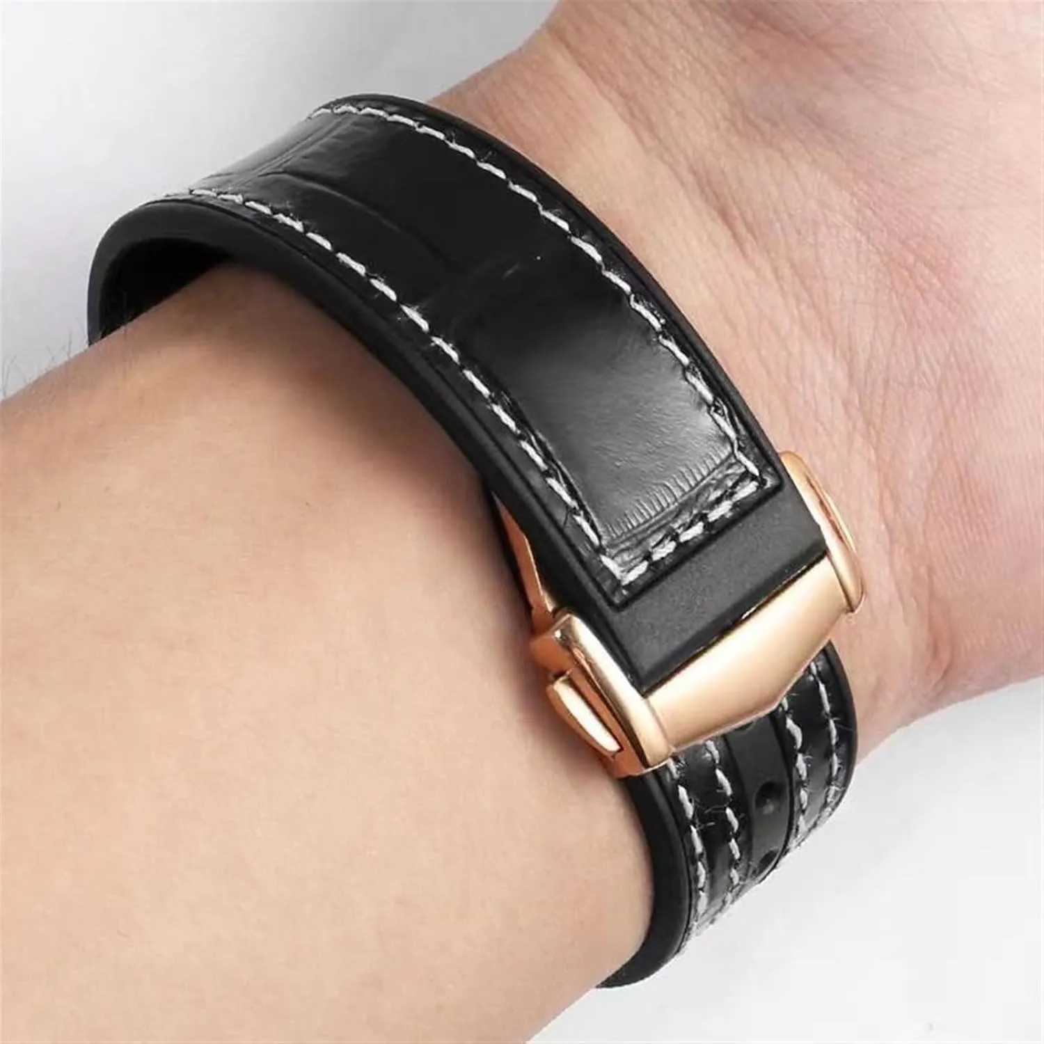 oxide chimpanzee Constellation Double Eagle 131.133 Series Watchband Manhattan Rubber Cowhide Male Observatory Strap Notch 25-14mm Substitute For Omega 