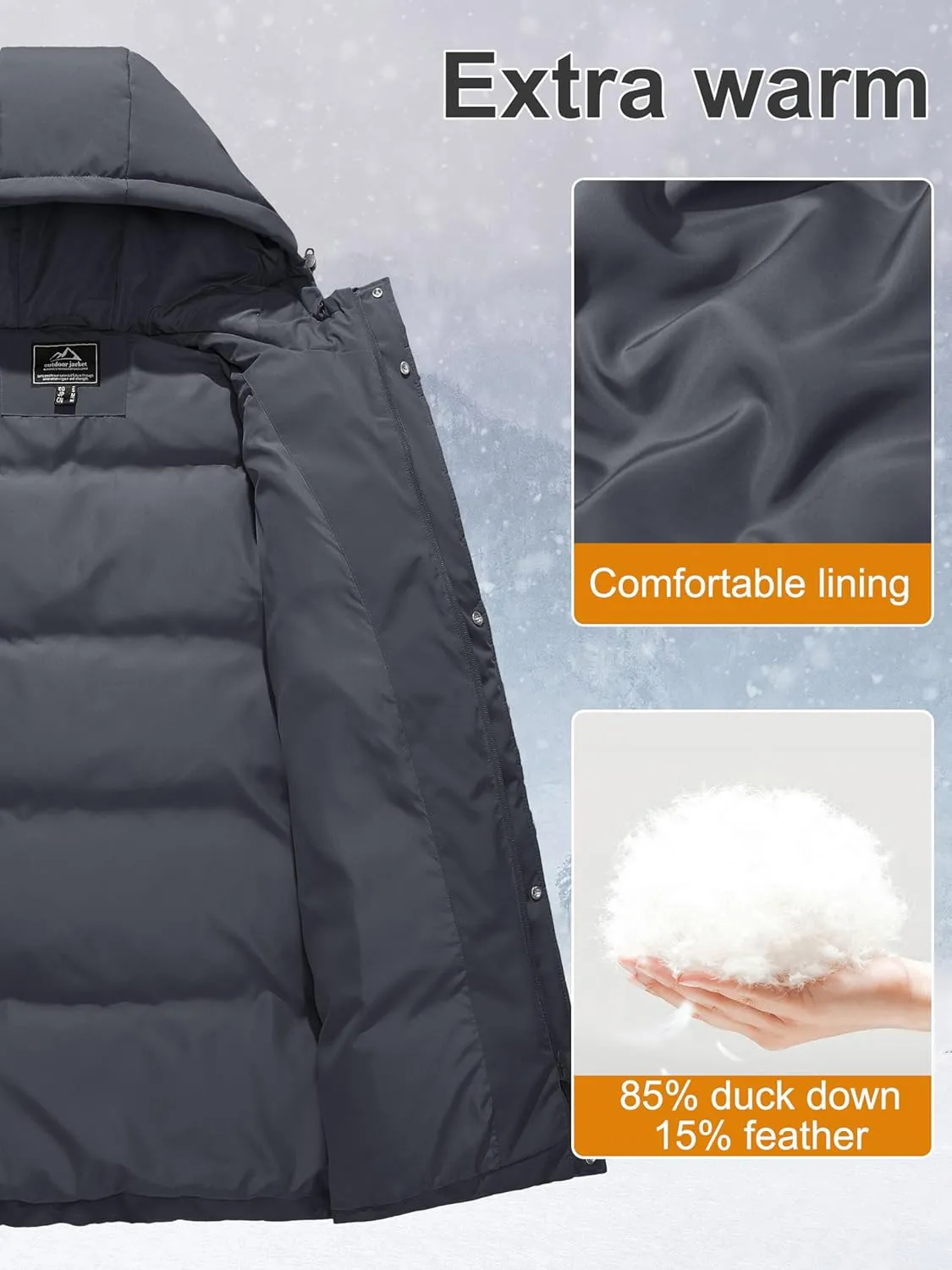 Padded Warm Jackets Fashion Outerwear MAGCOMSEN Women's Winter Down Puffer Coats with Hood schoolroom Long Water-Resistant 