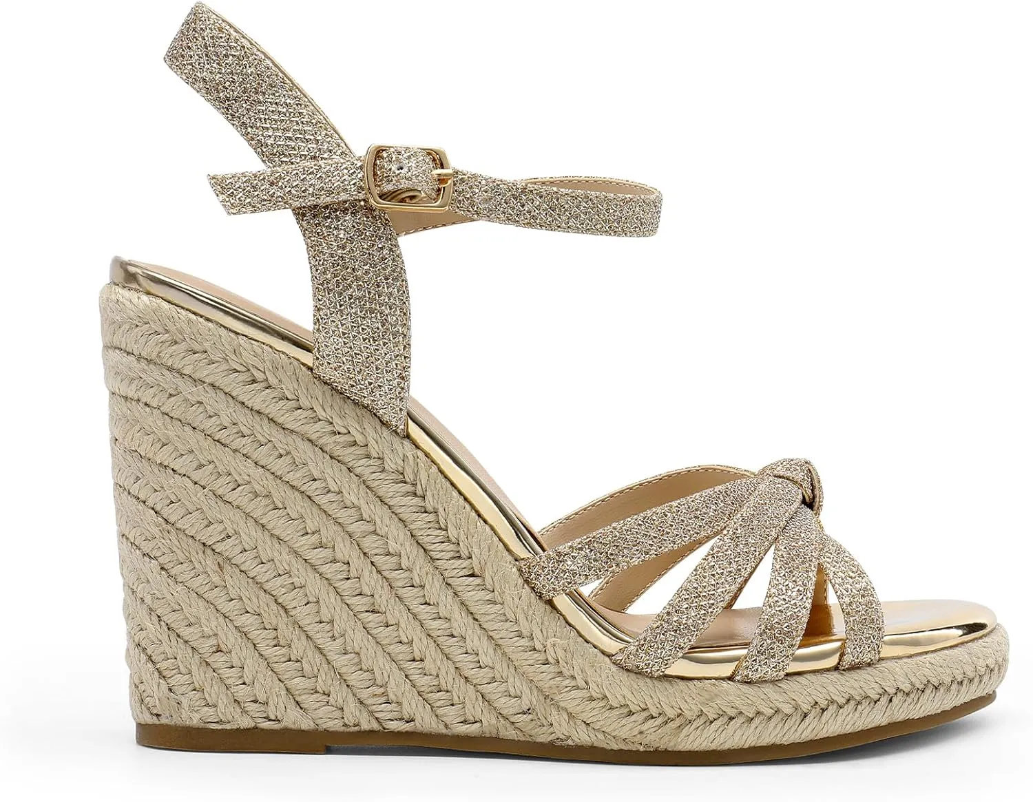 PAIRS Wedge Sandals for Women Dressy Summer, Platform Espadrille Strappy Casual Braided Heels Comfortable chagrin cortex allergy with Open Toe and Ankle Strap DREAM 