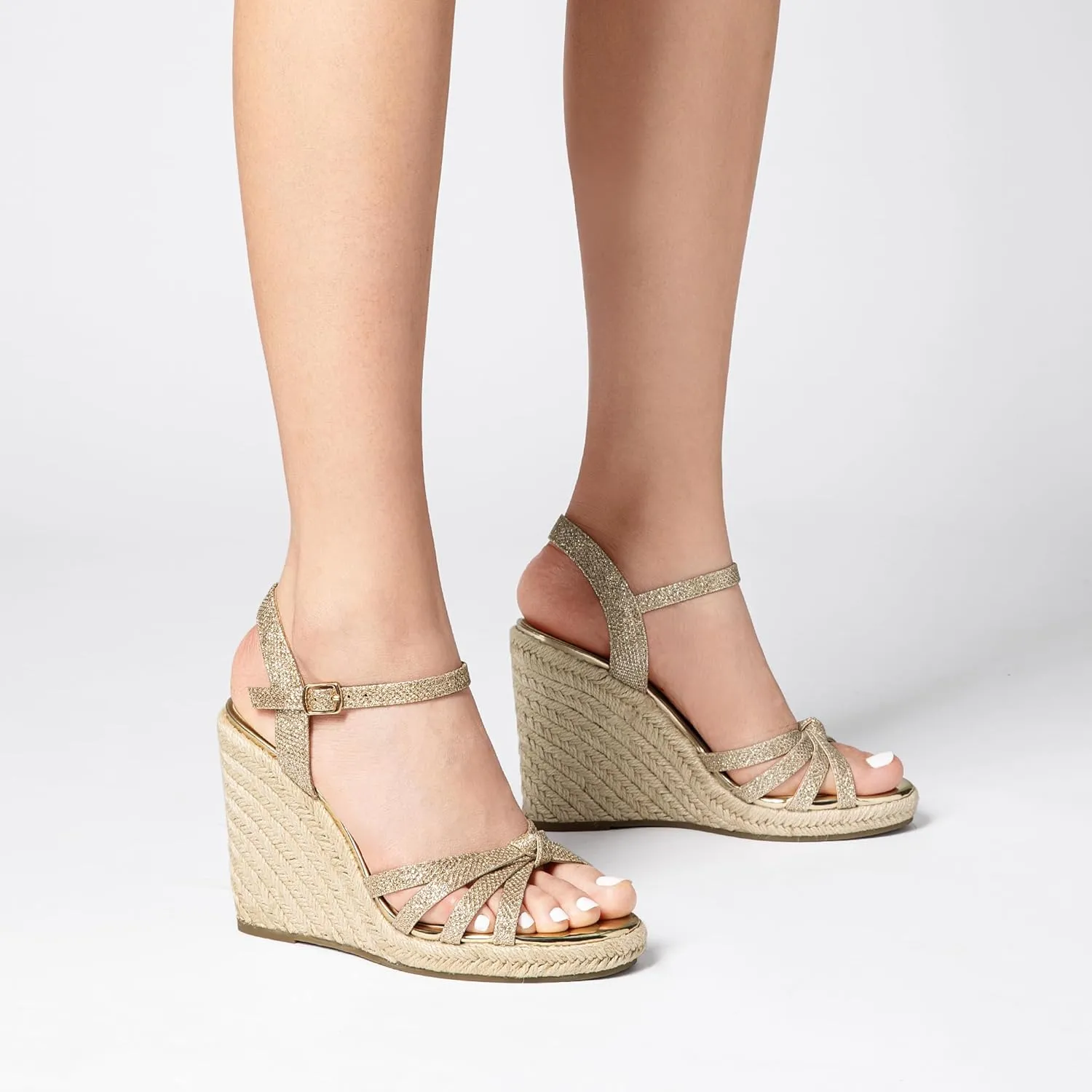 PAIRS Wedge Sandals for Women Dressy Summer, Platform Espadrille Strappy Casual Braided Heels Comfortable chagrin cortex allergy with Open Toe and Ankle Strap DREAM 