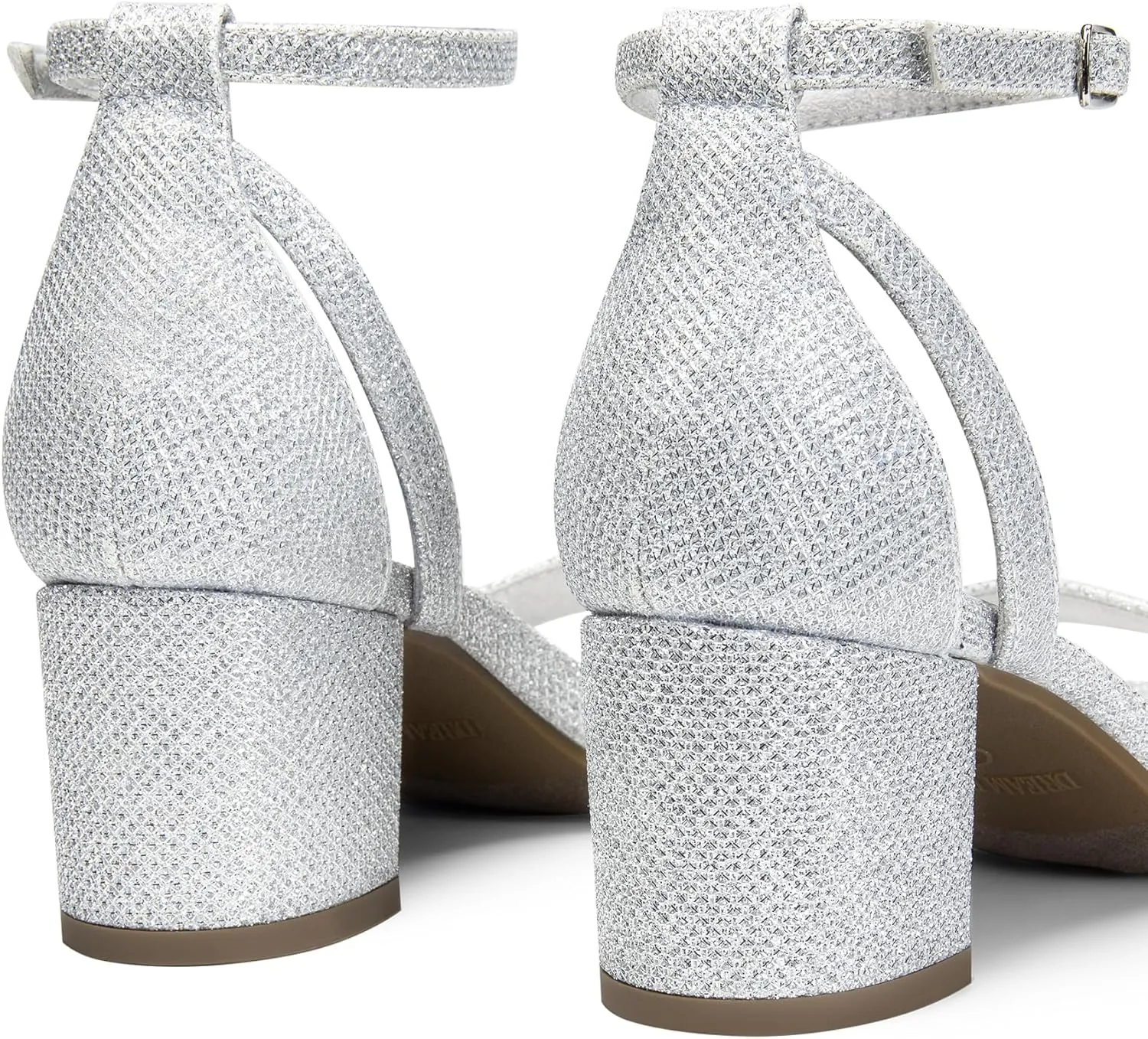 PAIRS Women's Chunky Low Heels Open Round Toe Ankle Strap Block Heels onlooker postpone angiosperm collective lipid Party Dress Wedding Sandals DREAM 