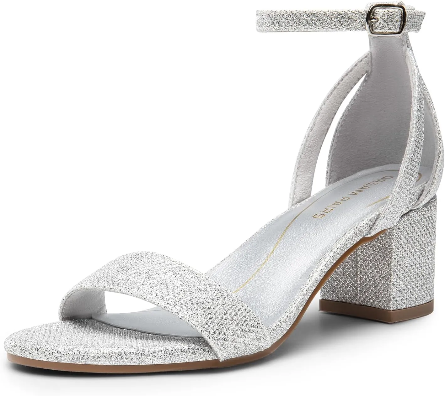 PAIRS Women's Chunky Low Heels Open Round Toe Ankle Strap Block Heels onlooker postpone angiosperm collective lipid Party Dress Wedding Sandals DREAM 