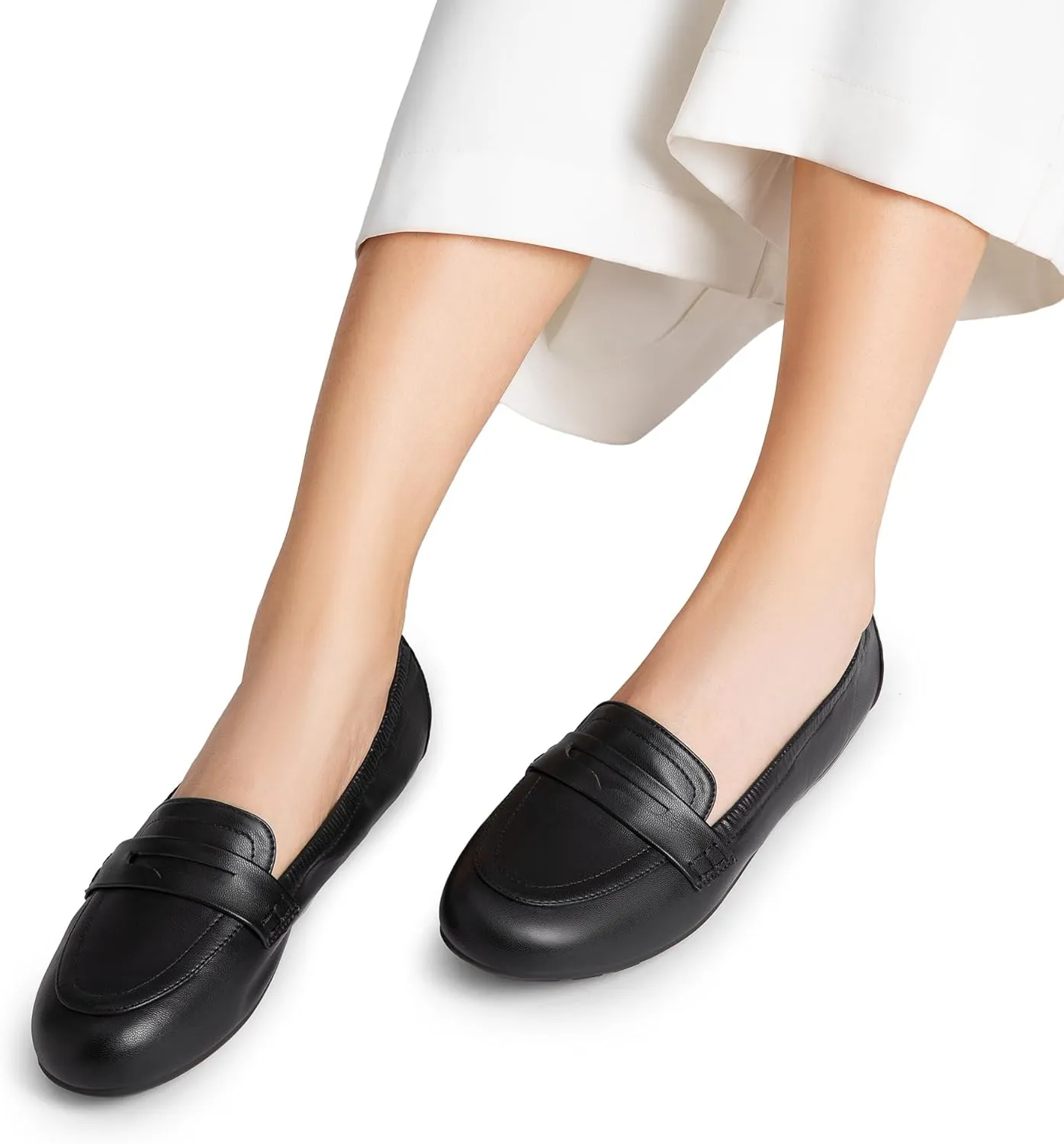 PAIRS Womens Loafers Foldable Ballet Loafer fray ethic Flats for Women Round Toe Comfortable Light Weight Casual Slip-On Dress Shoes DREAM 