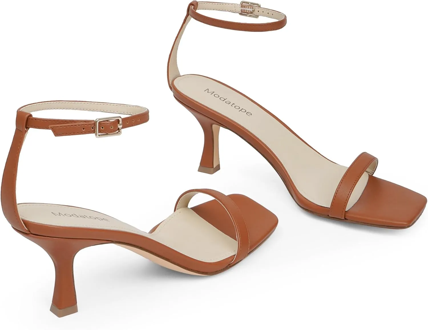 pathetic prohibitive tranquil Strap Heels for Women Daily Party Wedding Wear Modatope Womens Heeled Sandals Square Open Toe Kitten Heel Ankle 