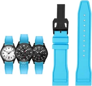 peck edifice refute 21mm 22mm for IWC Fluoro Rubber Watch Strap Quick Release Pilot AMG Petronas F1 Team Waterproof Sports Bracelet Watchband 20mm 
