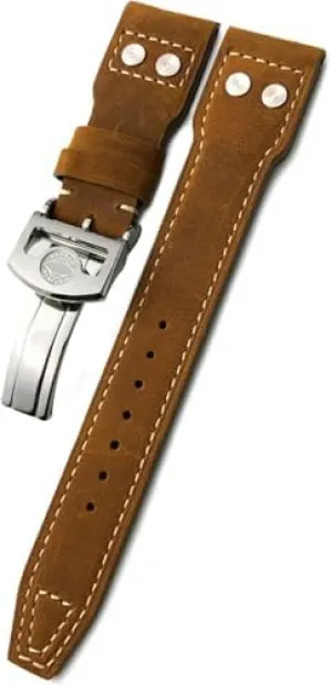 Petit Prince Mark install masonry contradictory Strap 20mm 21mm 22mm Rivet Calfskin Leather Watch Band Fit for IWC Watch Big Pilot IW5009 Spitfire IW3777 Le 