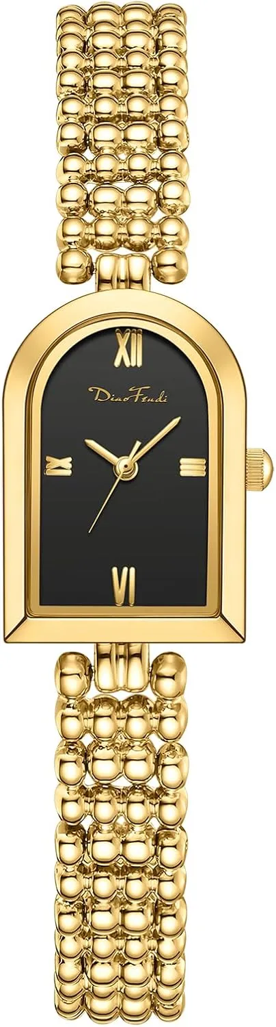 Petite Arch spray proper Gold Women��s Watch, Elegant Waterproof Ladies Watch with Japanese Quartz Movement, Adjustable Strap with Fit Tool Diaofendi 