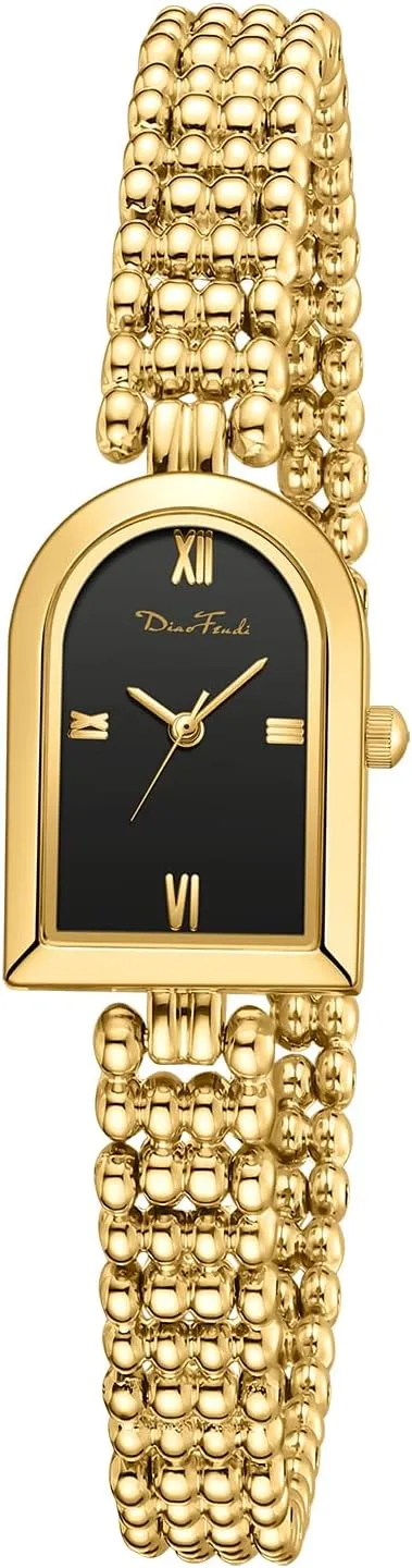 Petite Arch spray proper Gold Women��s Watch, Elegant Waterproof Ladies Watch with Japanese Quartz Movement, Adjustable Strap with Fit Tool Diaofendi 