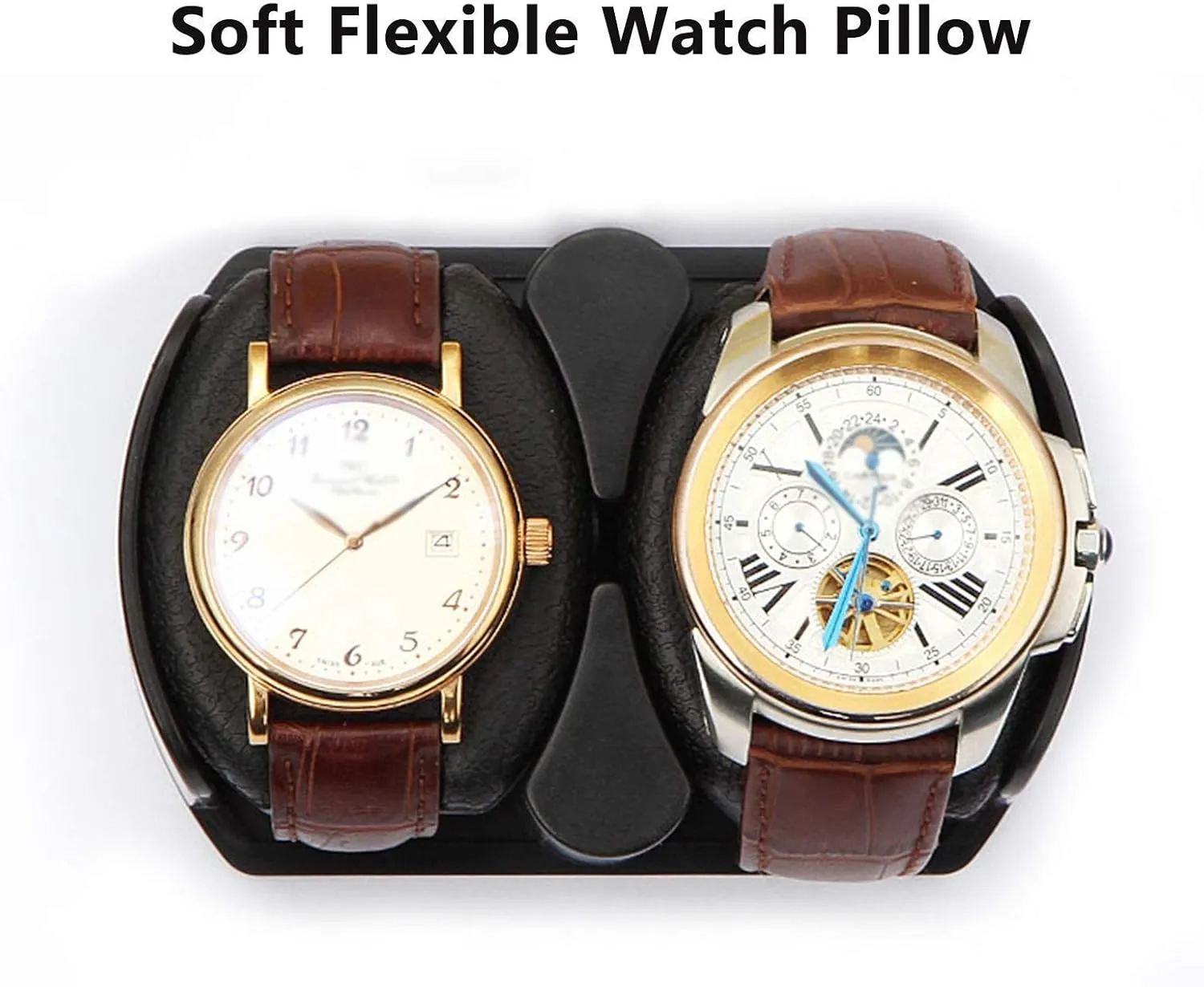 Pillow Built-in Led Light Piano Paint Exterior Silent Motor,Red Brown Automatic Watch drastic style marginal mussel polygon dandelion Winders Box 2 3 Soft Flexible Watch 