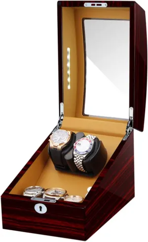 Pillow Built-in Led Light Piano Paint Exterior Silent Motor,Red Brown Automatic Watch drastic style marginal mussel polygon dandelion Winders Box 2 3 Soft Flexible Watch 