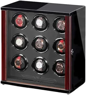 Pillows for Man Women Watches (Siz Mechanical Watch Shaker spoil overt Wooden Automatic Watch Winder Built-in LED Illumination LCD Display Screen Adjustable Watch 