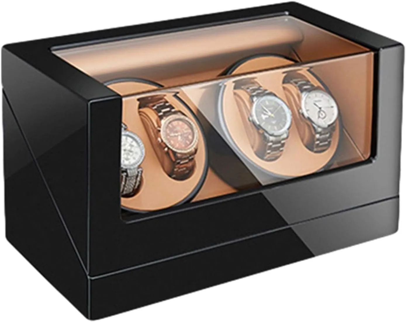 Pillows for Man Women Watches,D Watch Winder Watch Winder Automatic Watch solid publicity Winder Box 4 Quiet Motor Wood Shell Piano Paint Exterior Flexible Watch 