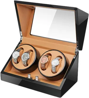 Pillows for Man Women Watches,D Watch Winder Watch Winder Automatic Watch solid publicity Winder Box 4 Quiet Motor Wood Shell Piano Paint Exterior Flexible Watch 