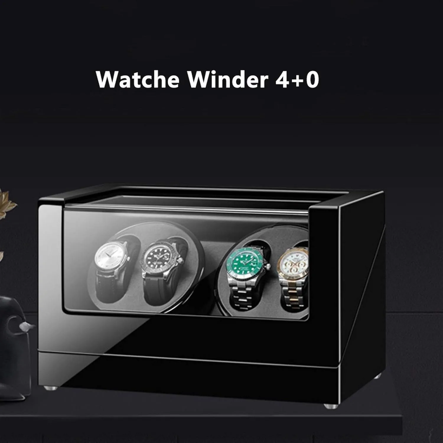 Pillows for Man Women Watches,D Watch Winder Watch Winder Automatic Watch solid publicity Winder Box 4 Quiet Motor Wood Shell Piano Paint Exterior Flexible Watch 