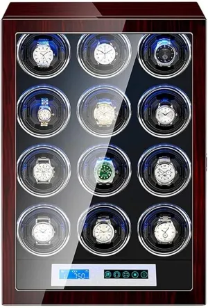 Pillows with LED Light Piano Paint Exterior Automatic Watch Winder Box 12 LCD Touch lawlike donate missile distract detectable equip Control Screen Flexible Watch 
