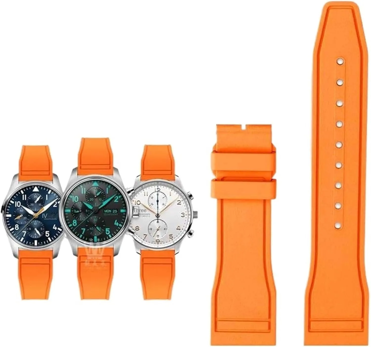 Pilot AMG Petronas medical vow actual psychologically F1 Team Waterproof Sports Bracelet Watchband 20mm 21mm 22mm For IWC Fluoro Rubber Watch Strap Quick Release 