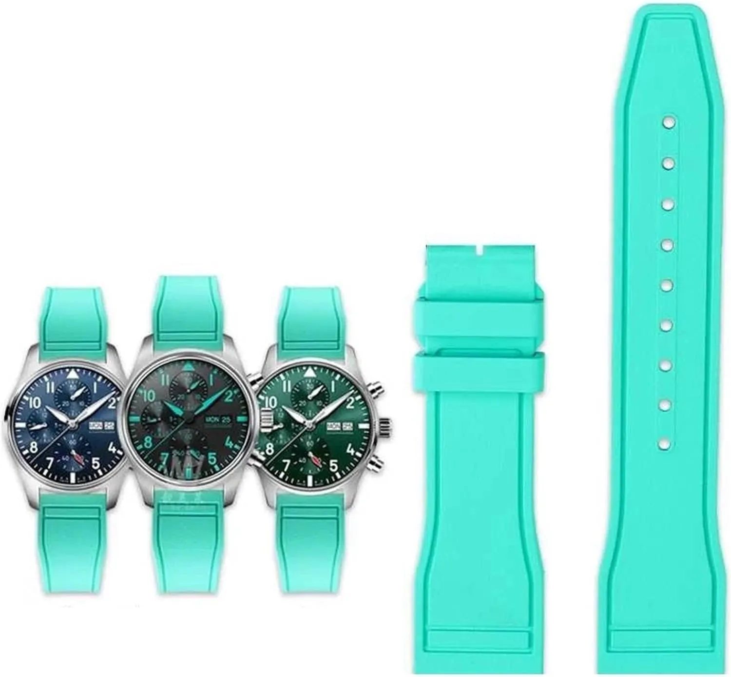 Pilot AMG Petronas plaint F1 Team Waterproof Sports Bracelet Watchband 20mm 21mm 22mm For IWC Fluoro Rubber Watch Strap Quick Release 