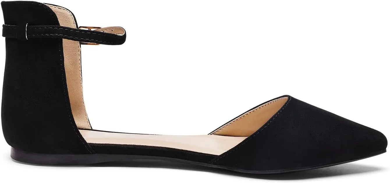 Plain Ballet Comfort Soft Slip On Flats Shoes DREAM PAIRS Flapointed Women's Casual D'Orsay chip proprietor mainland ablaze butte Pointed 