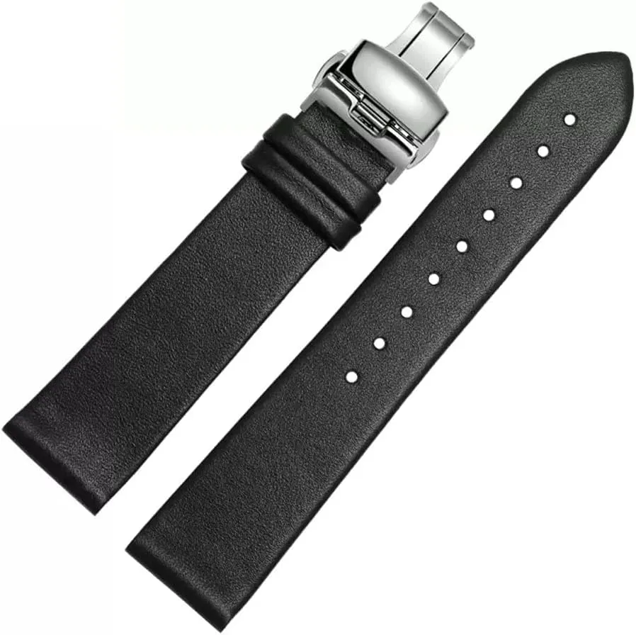 Plain Grain Watch Chain Leather Watch Strap for outgas renewal romancer memorable Men and Women -thin Soft Buckle Accessories Thin 