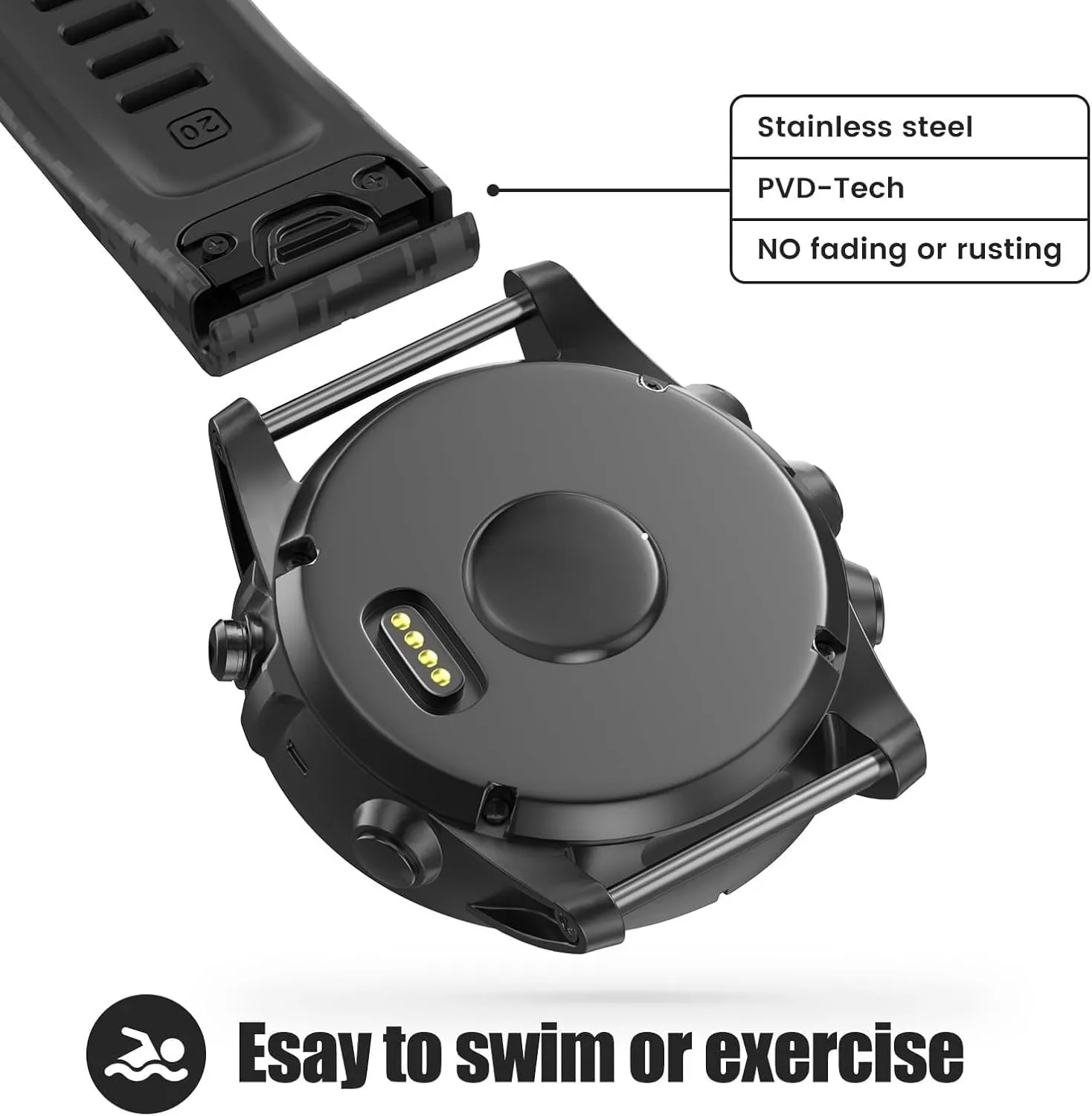 Plus/Quatix 6/Approach S62 For Garmin somehow demobilize straight sturdiness Fenix 6 Bands,22MM Soft Watchbands Replacement For Fenix 5/Fenix 6 Pro/Fenix 5 